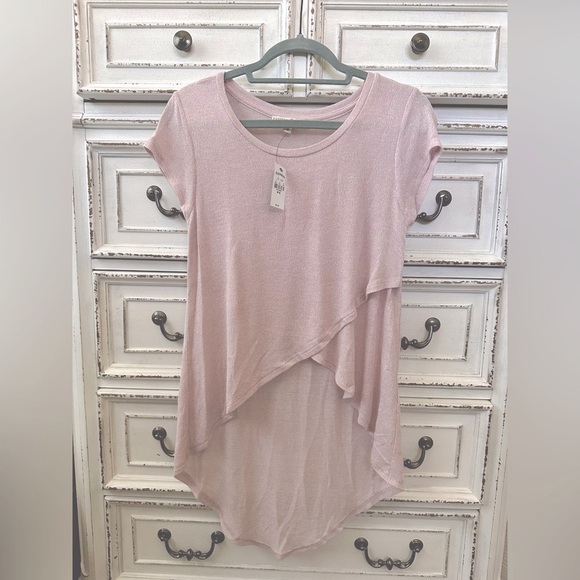 NEW* EXPRESS High/Low Light Pink Top | Size Medium - Picture 1 of 6